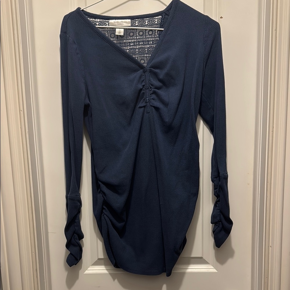 Motherhood Maternity Blue Blouse